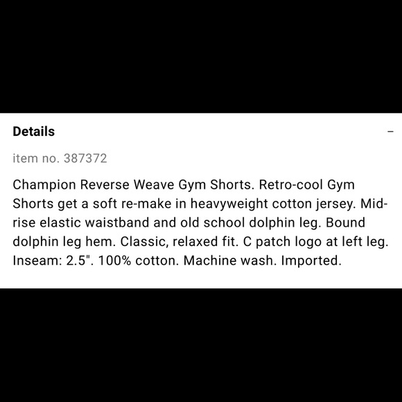 NWT Champion Reverse Weave Gym Shorts - Picture 6 of 6